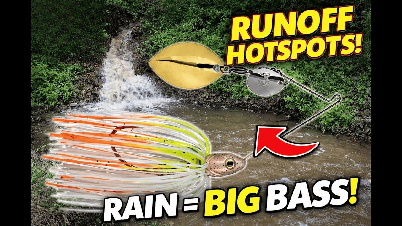 best bass lure after heavy rain Bass STACK Up Here After Rain! (Runoff Fishing Secrets)