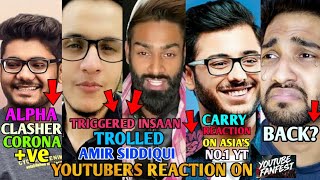 Youtubers Reaction On YTFF 2020 | Triggered Insaan Trolled Amir | Emiway Copyright | Thugesh,Alpha