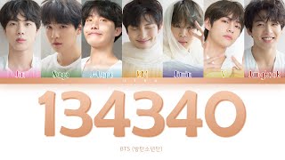 BTS (방탄소년단) - 134340 (PLUTO) (Color Coded Lyrics Eng/Rom/Han/가사)