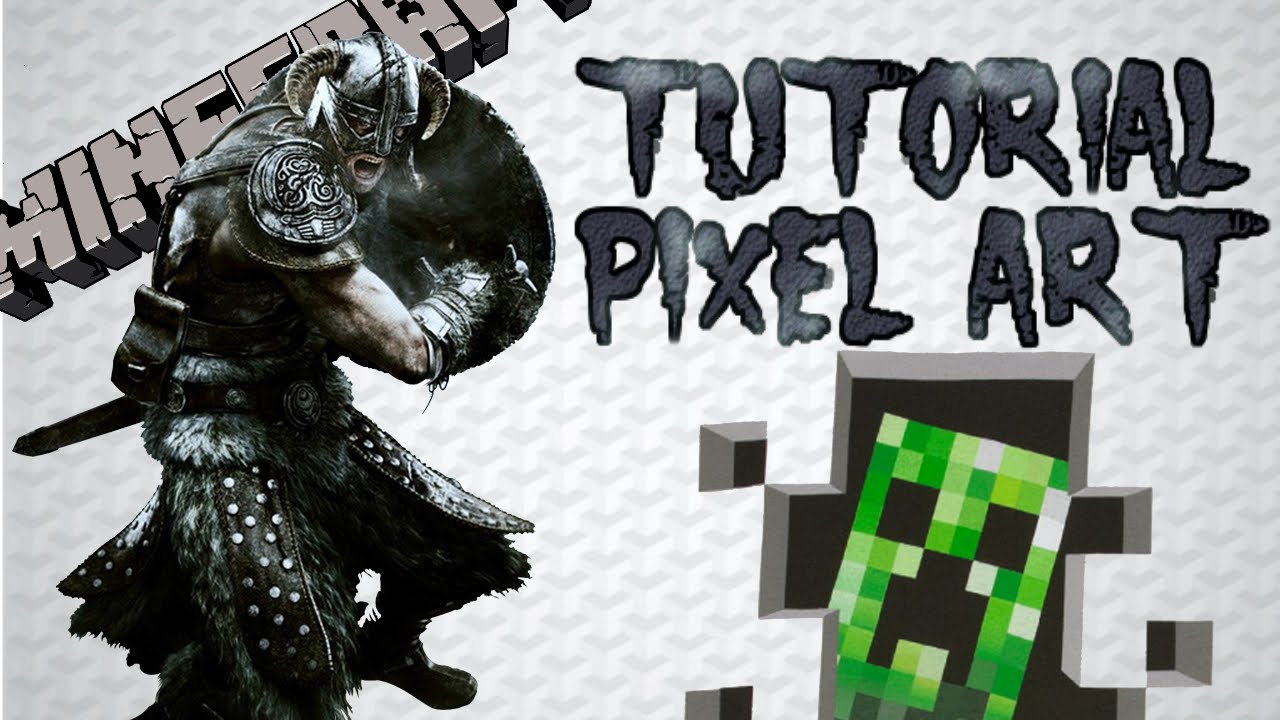 MINECRAFT | TUTORIAL PIXEL ART SKYRIM | ESPAÑOL - YouTube