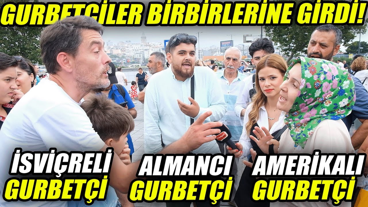 Amerikalı, İsviçreli ve Almancı Gurbetçiler arasında ilginç tartışma..! | Sokak Röportajları