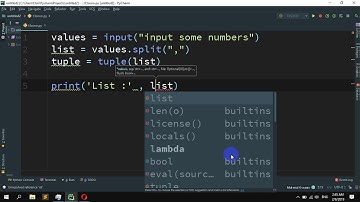 How to create a list and tuple with comma separated numbers in Python