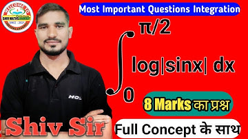 Limit 0 to π/2 log sinx dx|int_0^(pi/2) log(sinx) dx ||Integration of log (sin x) from 0 to pi/2||