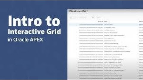 create Interactive grid in oracle apex normal