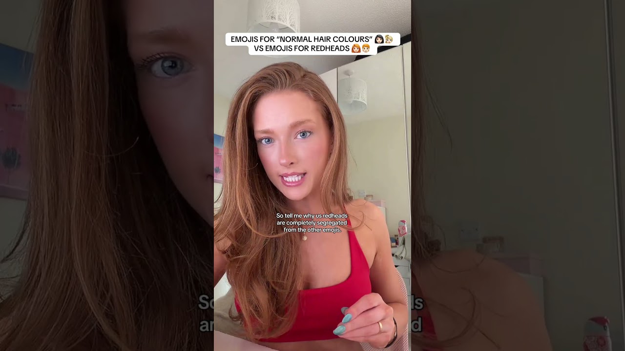 EMOJIS FOR “NORMAL HAIR COLOURS” 👩🏻👱🏻‍♀️ VS EMOJIS FOR REDHEADS 👩🏻‍🦰#redheads #emojis #fyp