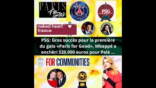 PSG: Gros succès pour la première du gala «Paris for Good», Mbappé a enchéri 520.000 euros pour Pelé