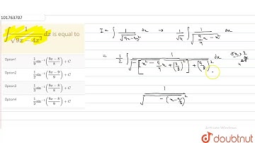 `int(1)/(sqrt(9x-4x^(2)))dx`  is equal to