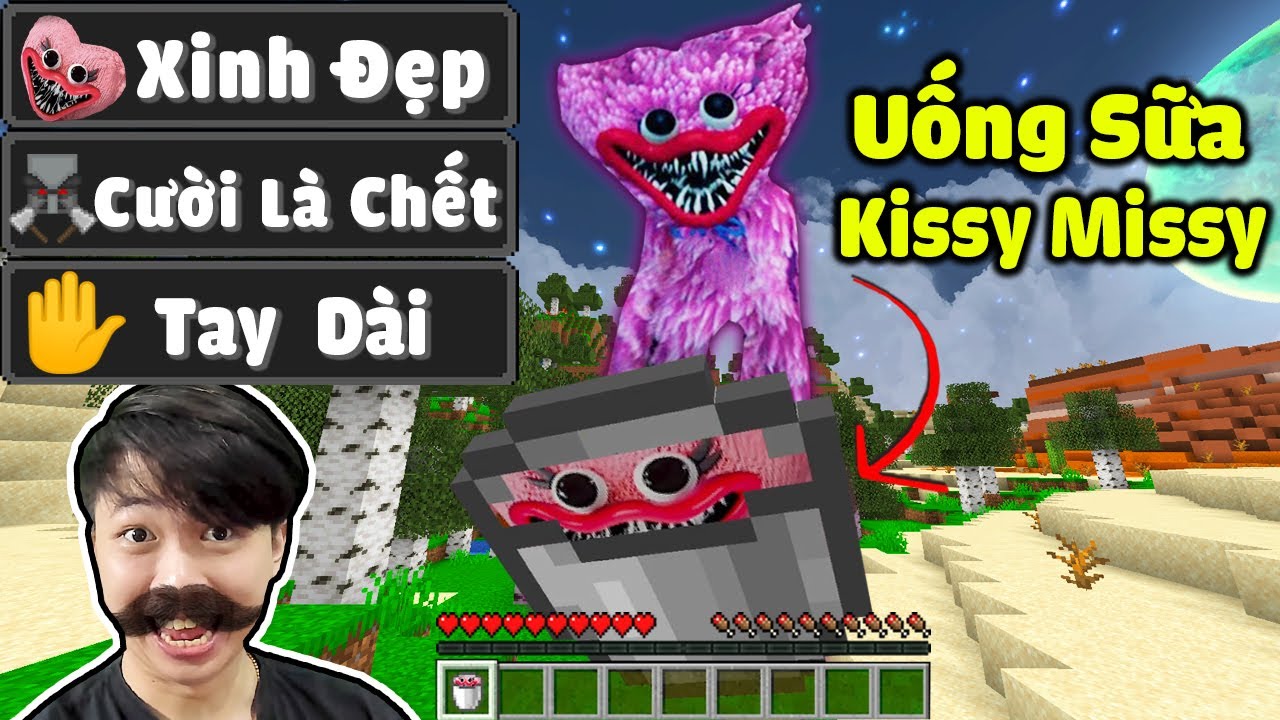 Vinh Uống Sữa Của Kissy Missy Tập 27 : UỐNG SỮA TẤT CẢ MỌI THỨ TRONG MINECRAFT* Màu Hồng Mạnh Mẽ 🤡😇