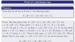 Section 2.2, part 5 Proof of a distributive law