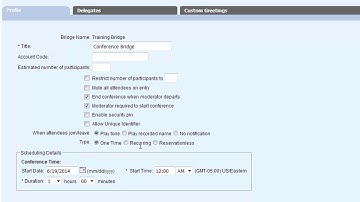 UCx Web Portal for Administrators: Meet-Me Conferencing