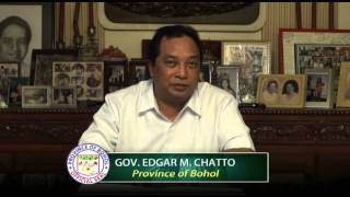 The Governor of the Province of Bohol, Atty. Edgar M. Chatto