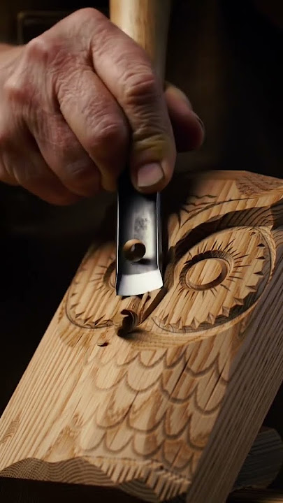 Watch a Simple Wood Block Transform into an Owl