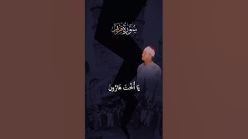 عبدالباسط عبدالصمد وتلاوة خيالية من سورة مريم | يا أخت هارون