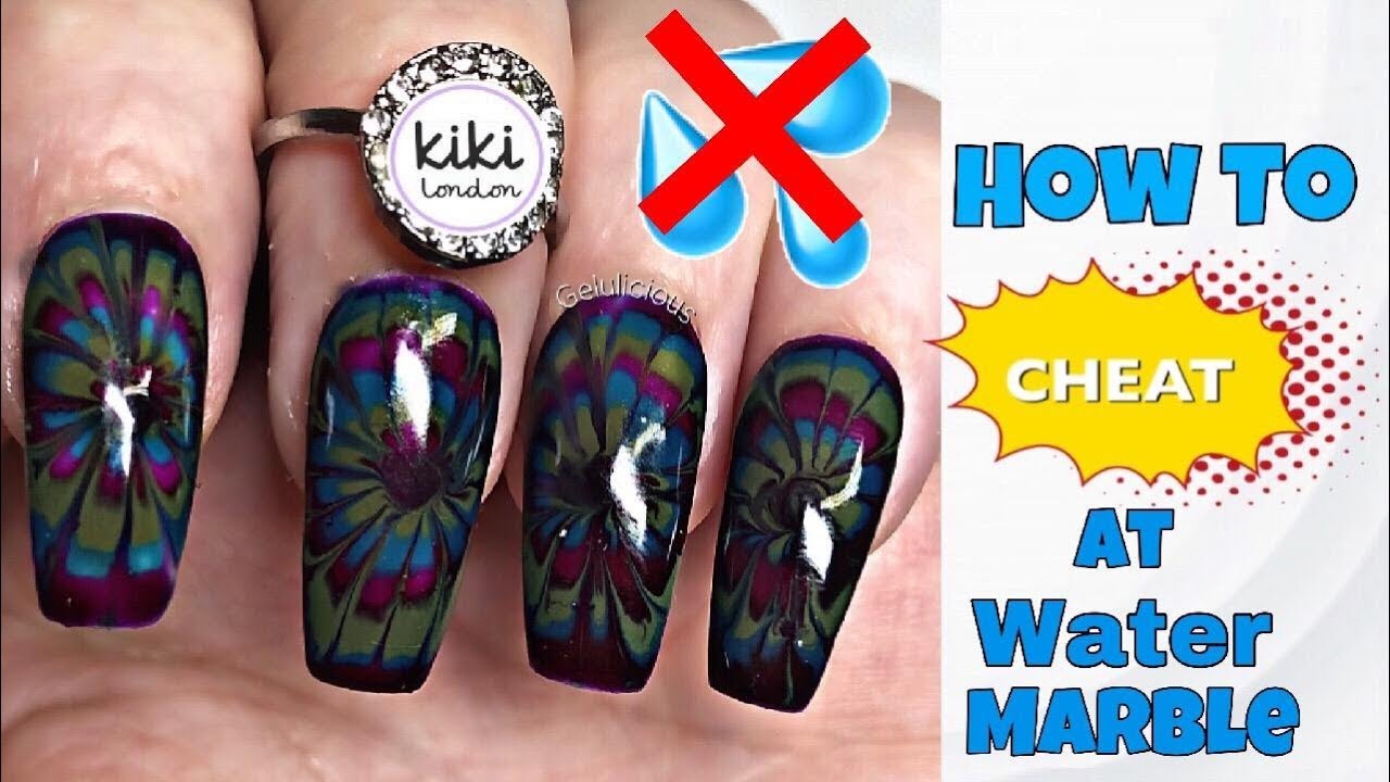 How To CHEAT At Watermarble  Nails