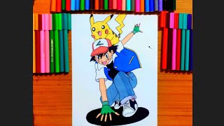 Ash and Pikachu drawing  Pokemon      #Short screenshot 5