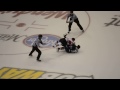 Komets' Kaleigh Schrock fights Greenville's Sean Berkstresser