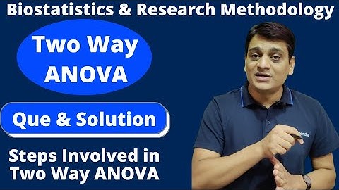 Part 4: Two Way ANOVA | Question & Solution | Steps Involved in Two Way ANOVA | Analysis of Variance