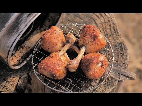 롤리팝 치킨 만들기 / 닭다리요리 / Lollipop <strong>Chicken</strong> / Camping, <strong>Cooking</strong> / 캠핑요리 / 캠핑한끼