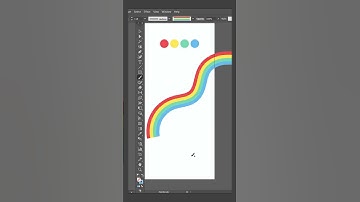 Create a Rainbow 🌈 Brush in Adobe illustrator #shorts #shortsfeed  #illustrator
