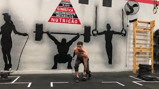 Kettlebell Split Stance Dead Clean