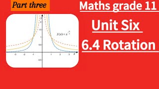 How to rotate a given point , line and circle /maths grade 11 unit six : Rotation/