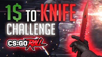 COINFLIPPING - $1 TO KNIFE CHALLENGE - CSGOROLL.COM