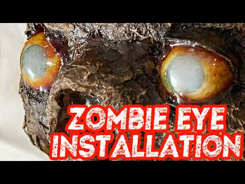 Adding Realistic Eyes to Zombie Prop. Resin Zombie EyeTransplant