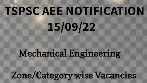 TSPSC AEE NOTIFICATION 15/09/22|| MECHANICAL VACANCIES || SYLLABUS || By Ramanujanmech