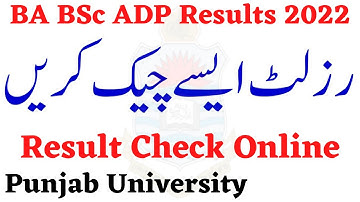 BA BSc ADP Annual 2022 Results Check Online Method Punjab University