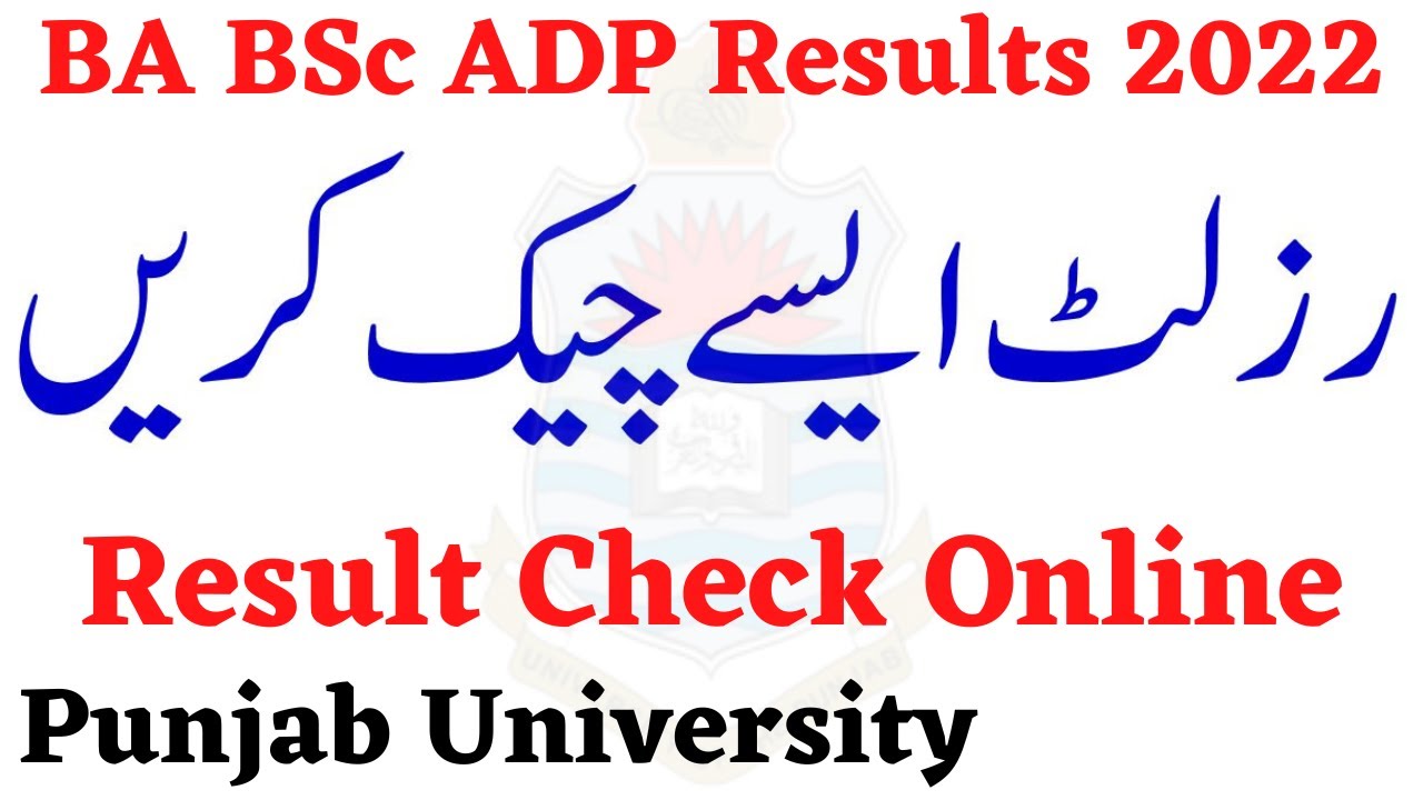 BA BSc ADP Annual 2022 Results Check Online Method Punjab University