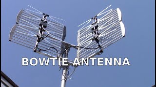 High Powered Amplified Antenna Suitable For HDTV and ATSC Digital Television Bowtie Antenna - Digiwave 360 Degree Adjustable Multidirectional Super 8 Bay HDTV Antenna