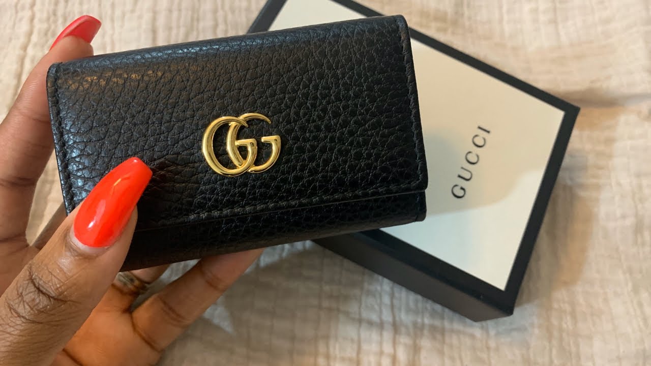 gg marmont leather key case