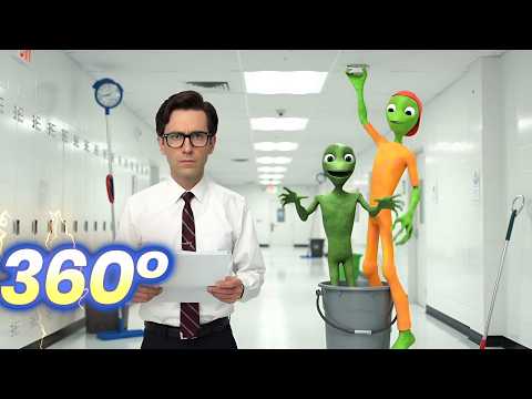 MEME FOR El Chombo Dancing Green Alien 360 Dame Tu Cosita In Your School Real Life 
