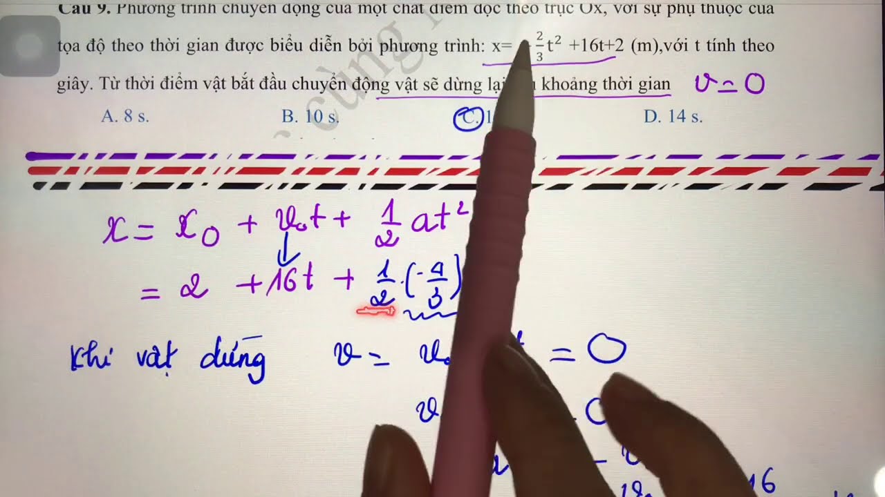 Đề 1 - Vật Lý 10 - Kiểm Tra 1 Tiết - Chương 1. ĐỘNG HỌC CHẤT ĐIỂM
