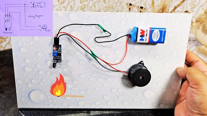 How to make Fire Alarm from IR Sensor  |  Fire Detector Alarm  |  Fire Alarm Science Project  #diy