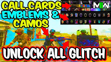 Modern Warfare 2 CAMO GLITCH: UNLOCK ALL CAMOS GLITCH & EMBLEMS CALLING CARDS GLITCH CAMO Glitch MW2