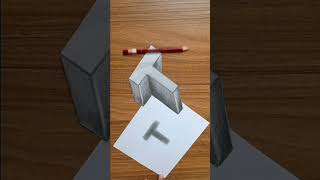 Anamorphic Drawing // #shorts #satisfying #art Anamorphic Drawing // #shorts #satisfying #art