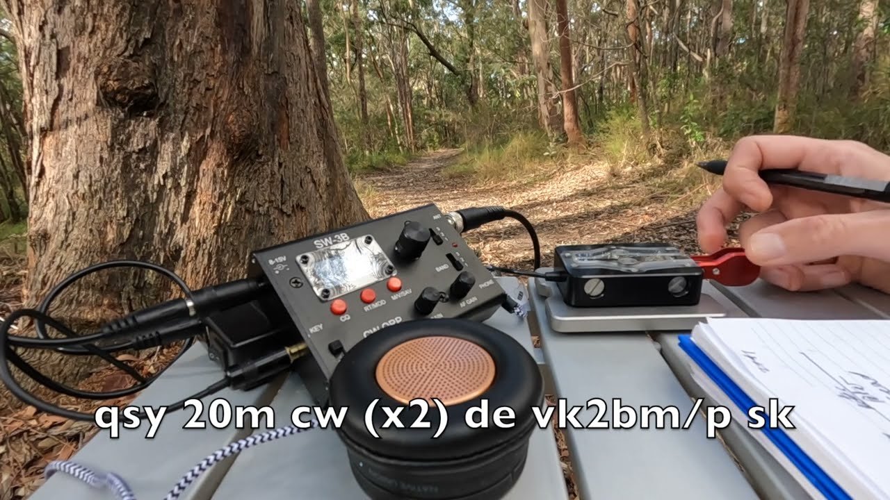Park activation (WWFF) using SW-3B QRP CW transceiver and spark plug ...