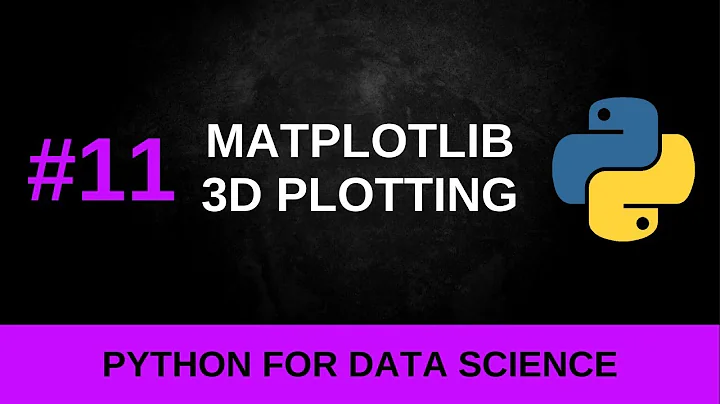 Python Data Science Tutorial #11 - 3D Plotting with Matplotlib