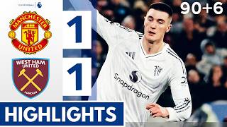 West Ham Vs Manchester United 1-1 Highlights & Goals Benjamin Sesko Goal