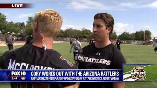 Famous Cory McCloskey practices with Arizona Rattlers Wealth