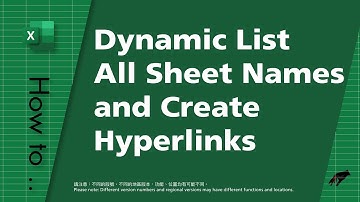 Excel – How to Dynamic List All Sheet Names and Create Hyperlinks? (OE H-010 EN/Royalty Class V)