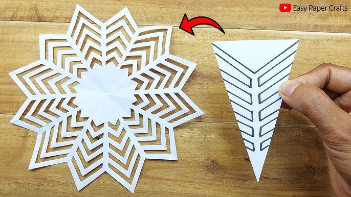 Paper Snowflake Patterns❄️Making Paper Snowflakes🎄DIY Christmas