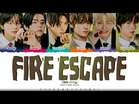 TWS 'Fire Escape' Lyrics (투어스 Fire Escape 가사) [Color Coded Han_Rom_Eng] | ShadowByYoongi