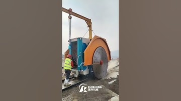 New granite  quarry use our double blade quarrying cutting machine RS1360-1900/3600 #stonemachine