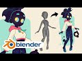 Bringing a galaxy girl to life in blender  flare full process explained