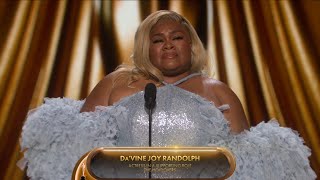 Da'Vine Joy Randolph Best supporting actress speech for Holdovers OSCARS 2024/ Academy Awards