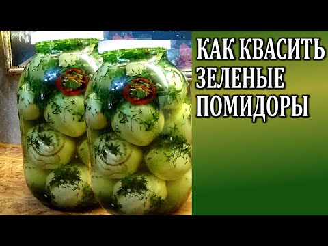 Квашеные зеленые помидоры на зиму в банке Самый простой и быстрый рецепт