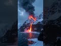 Lava Waterfall in Ice Mountain – Nature’s Most Extreme Contrast!