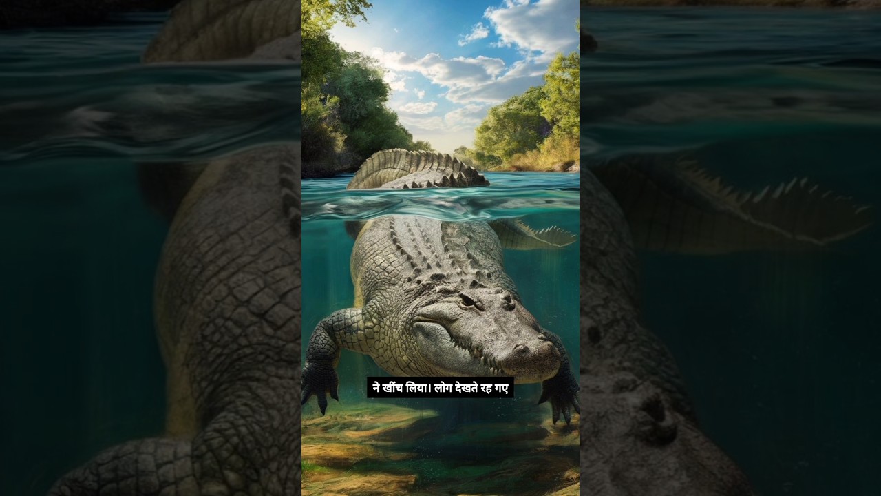A crocodile 🐊 don't make a sound before attacking || मगरमच्छ हमका करने से पहले आवाज  